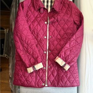 Burberry Kids Quilted Jacket - Burgundy
